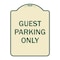 Signmission Designer Series-Guest Parking Only, Tan & Green Heavy-Gauge Aluminum, 24" x 18", TG-1824-9836 A-DES-TG-1824-9836 - alternate 1